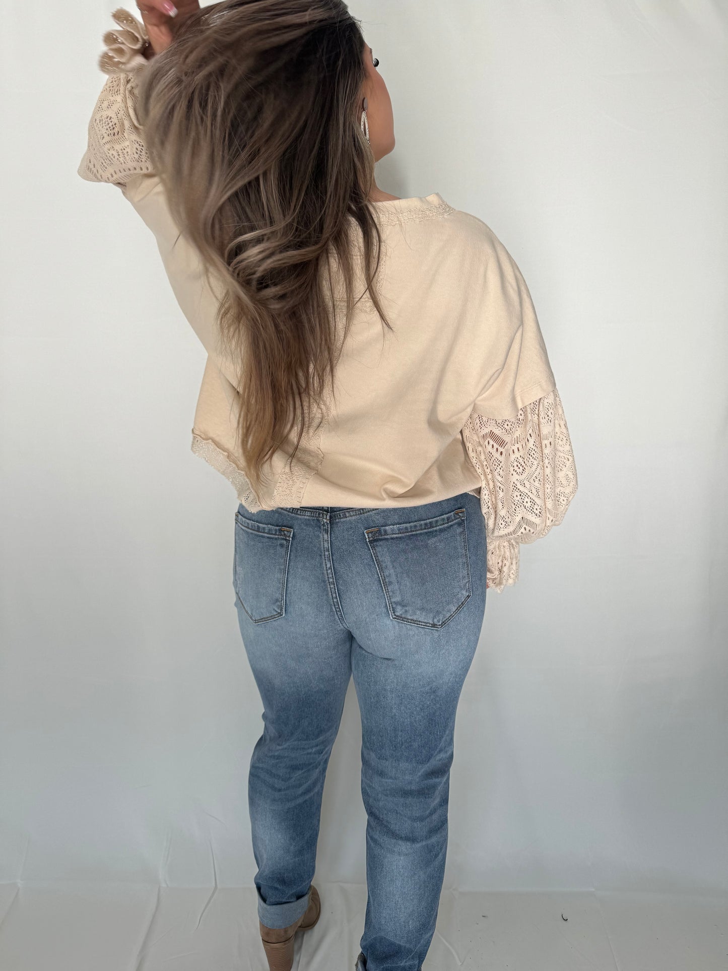 Lace Puff Sleeve Top