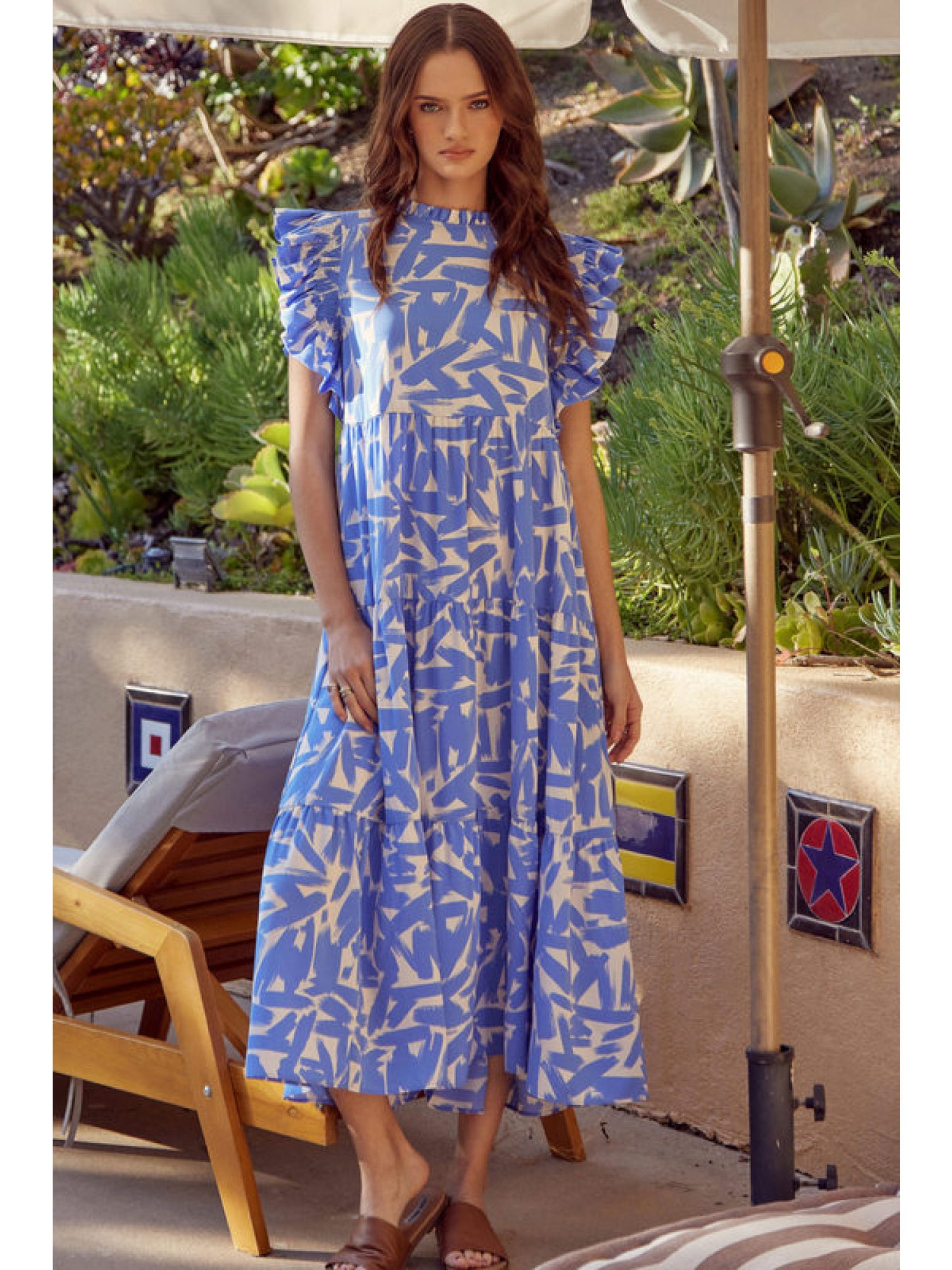 The Micah Print Midi Dress