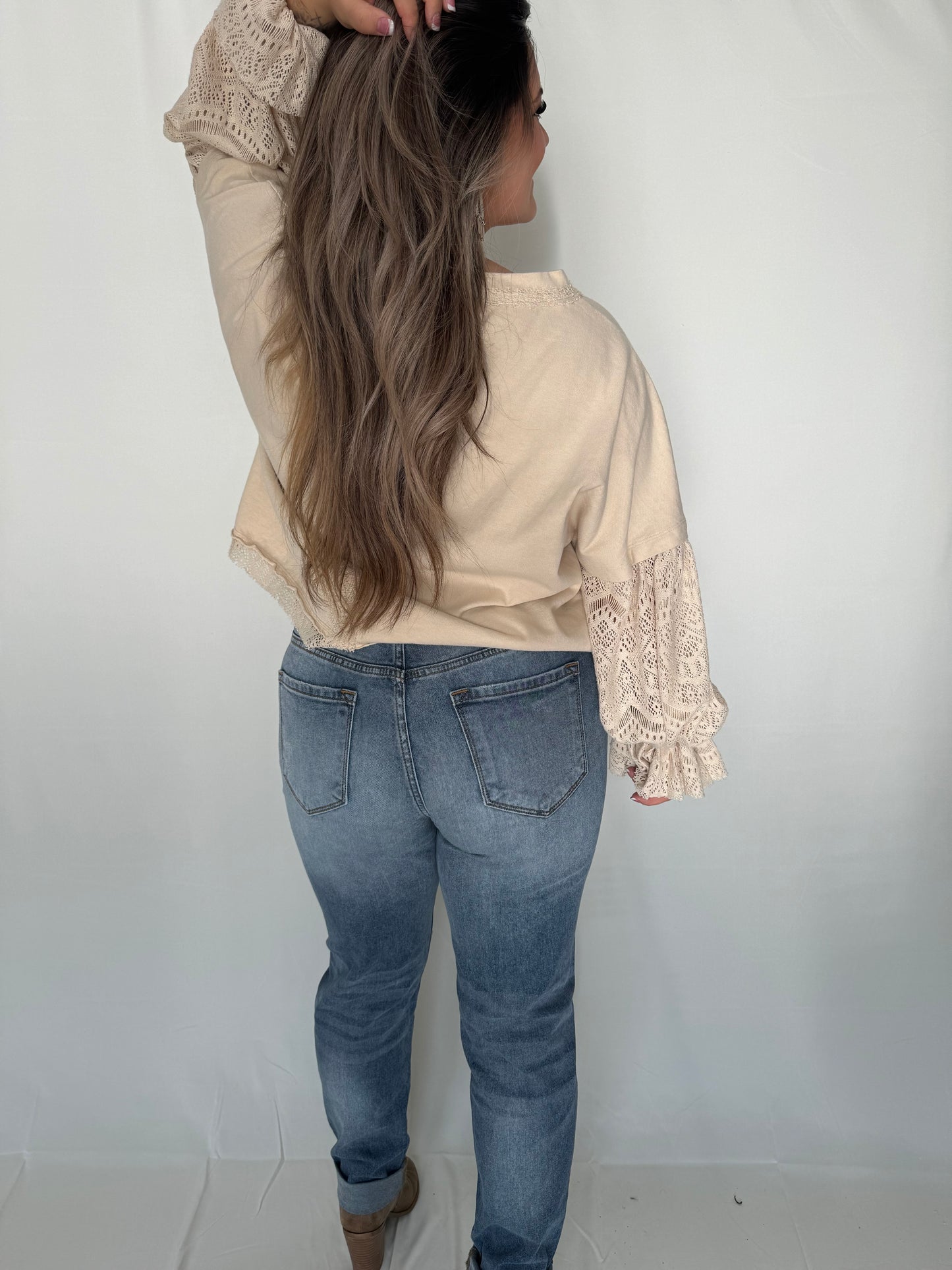 Lace Puff Sleeve Top