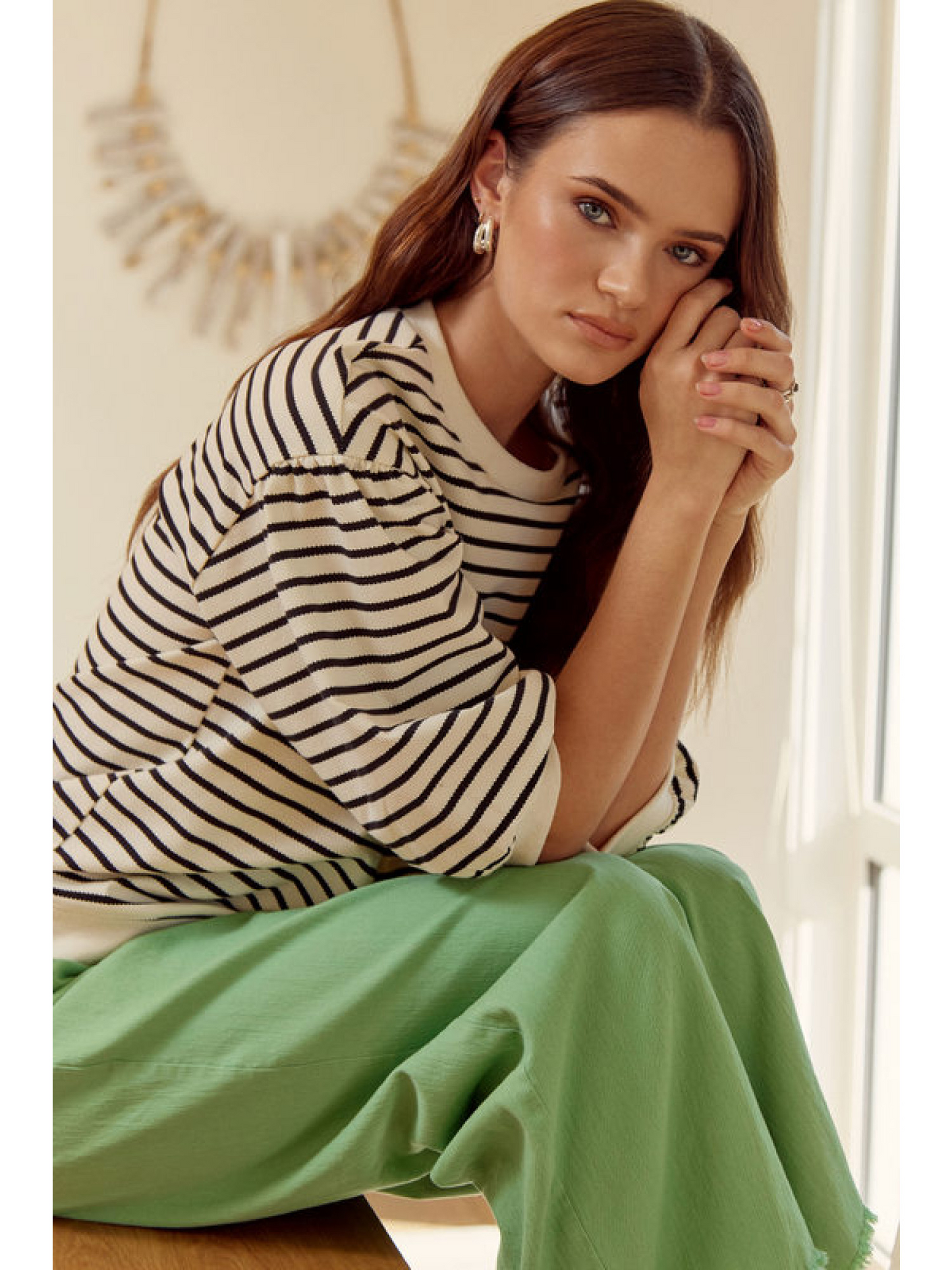 The Kate Striped Print Top