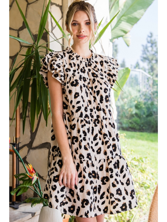 The Koen Ivory Leopard Dress