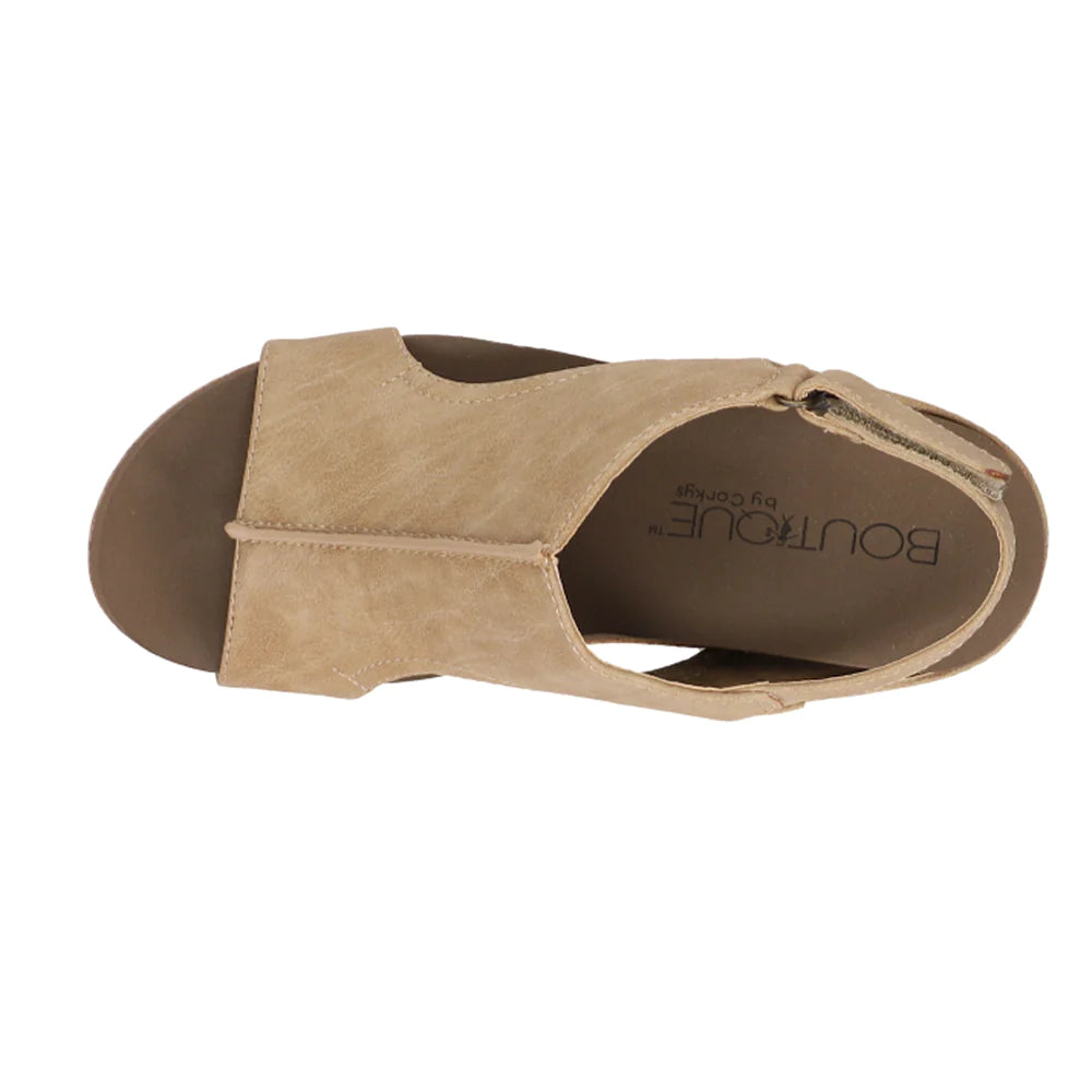 Corky's Taupe Smooth Carley Wedges