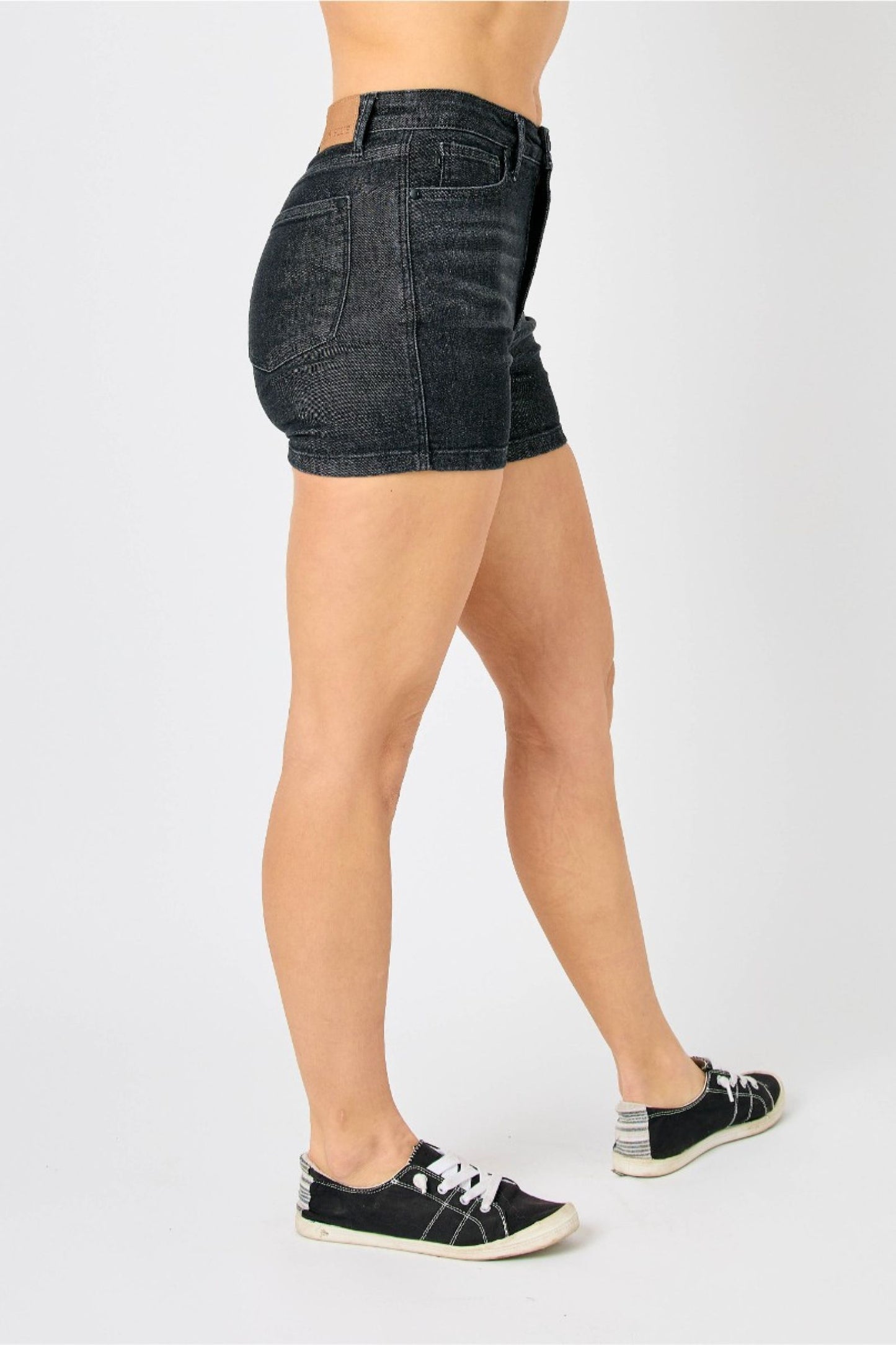 Judy Blue Black Washed High Waist Tummy Control Shorts