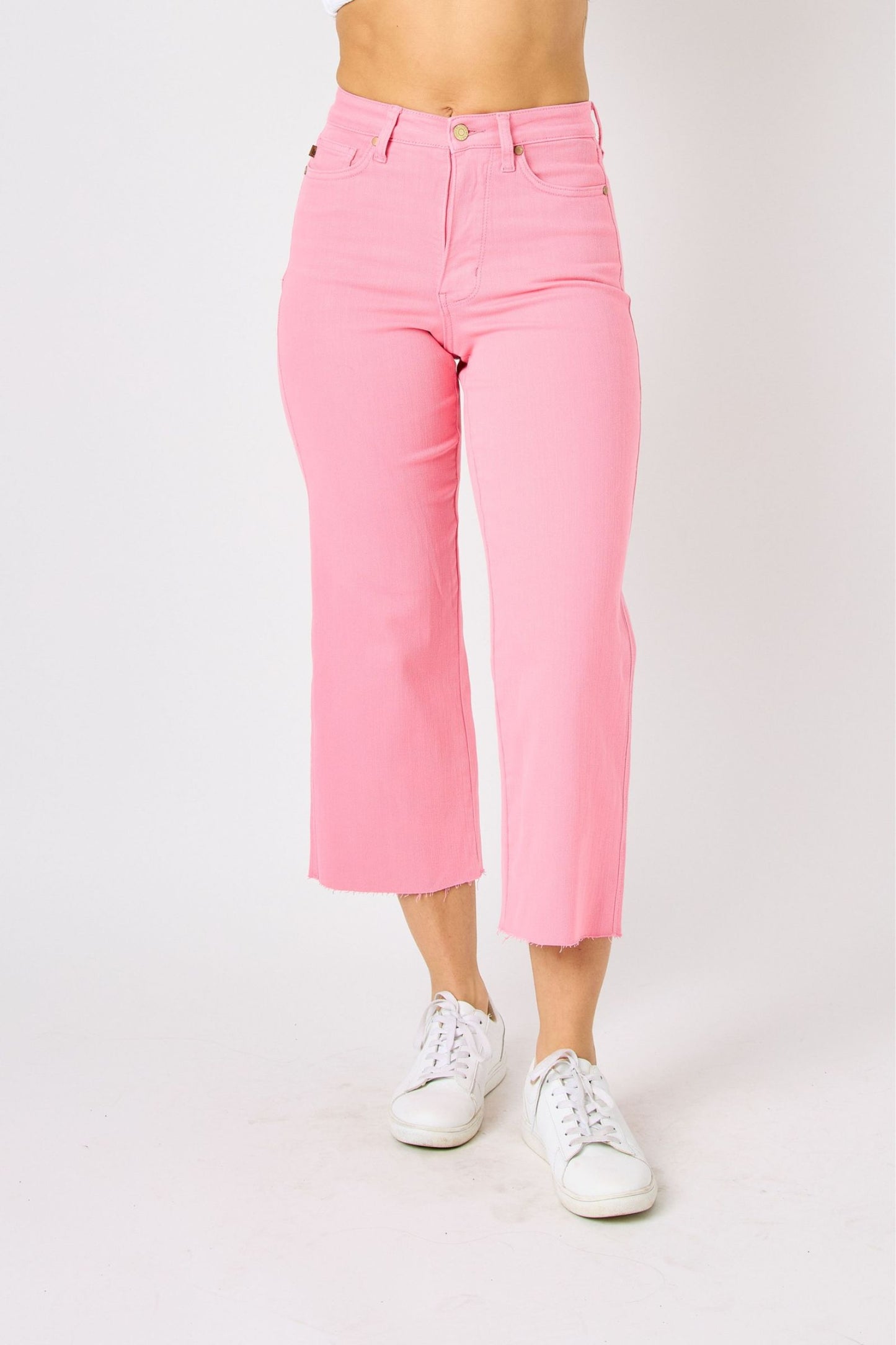 Judy Blue The M’Lynn Wide Leg Pant in Pink