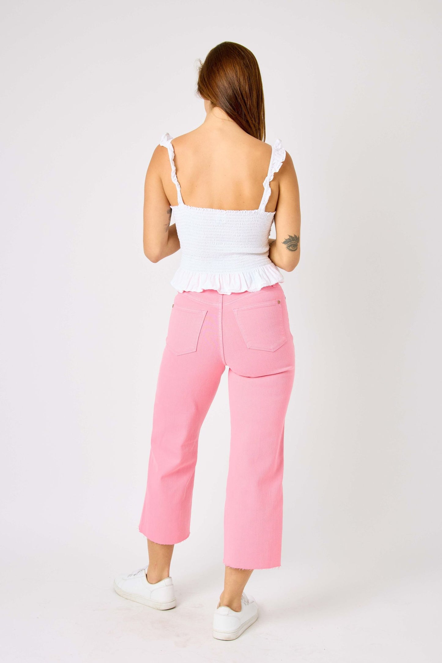 Judy Blue The M’Lynn Wide Leg Pant in Pink