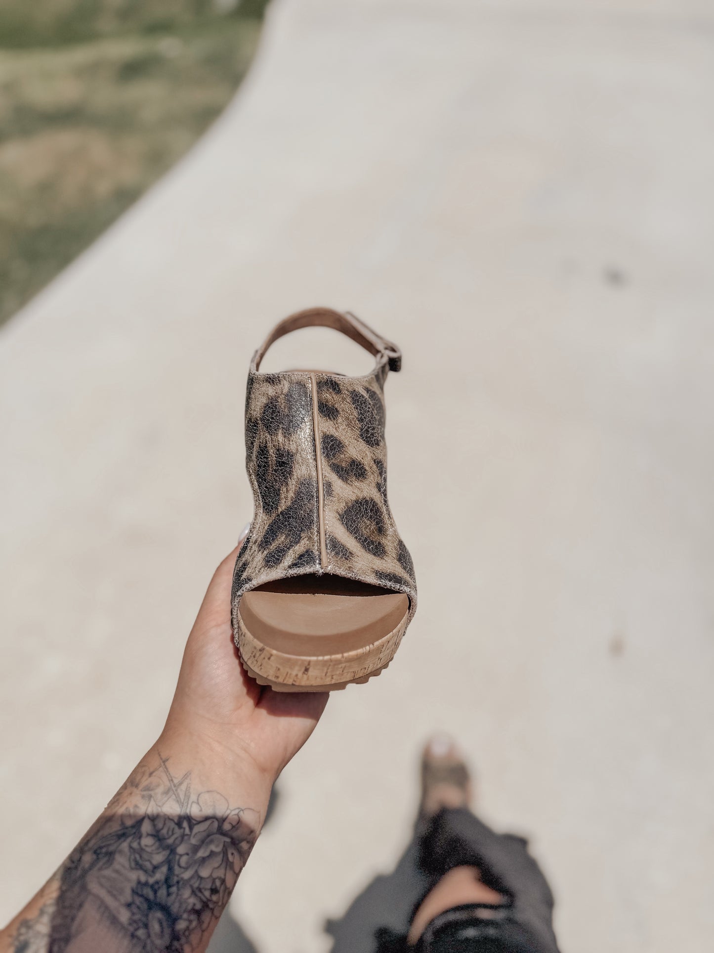 Corky's Washed Cognac Leopard Carley Wedges