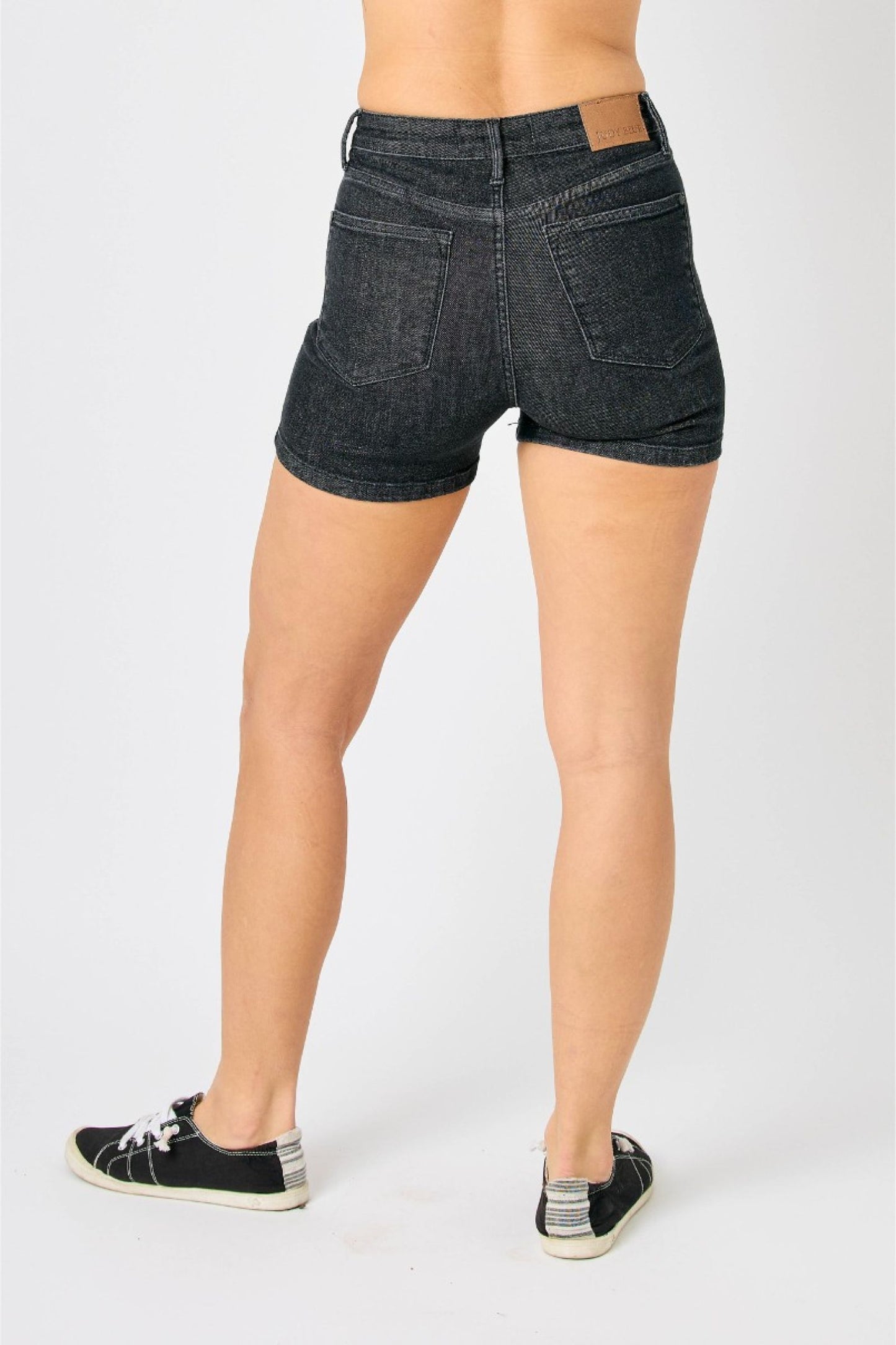 Judy Blue Black Washed High Waist Tummy Control Shorts