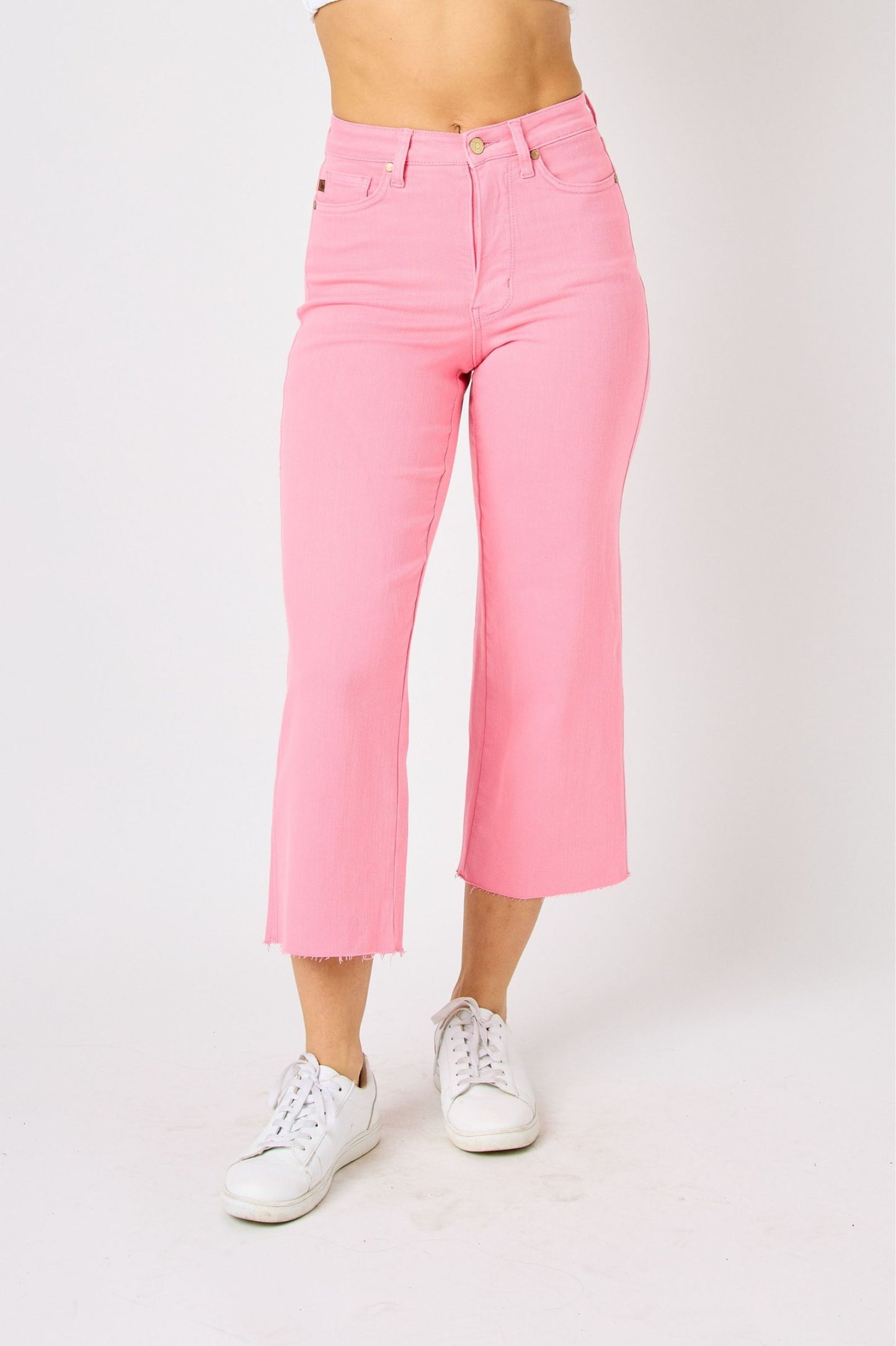 Judy Blue The M’Lynn Wide Leg Pant in Pink