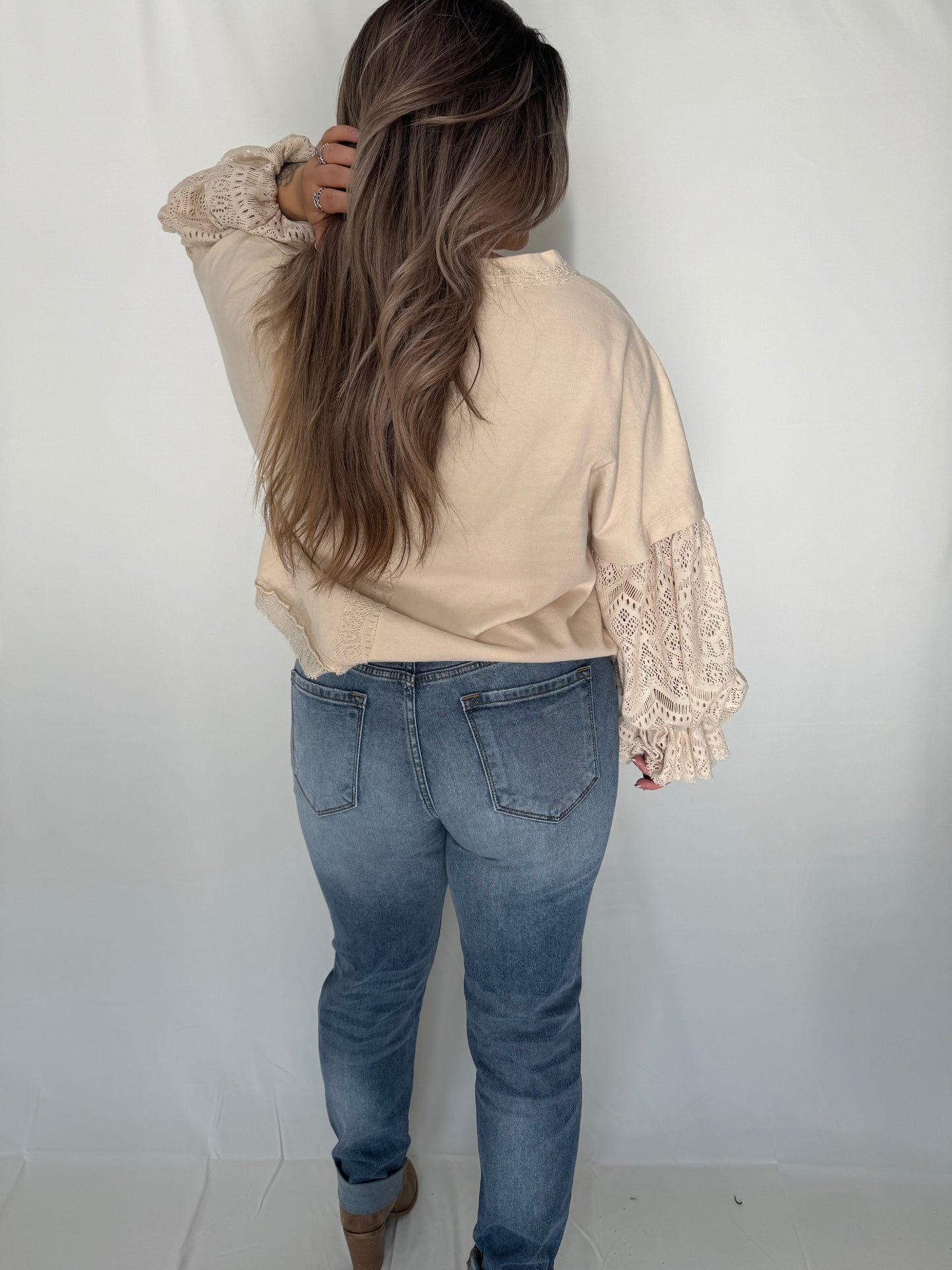 Lace Puff Sleeve Top