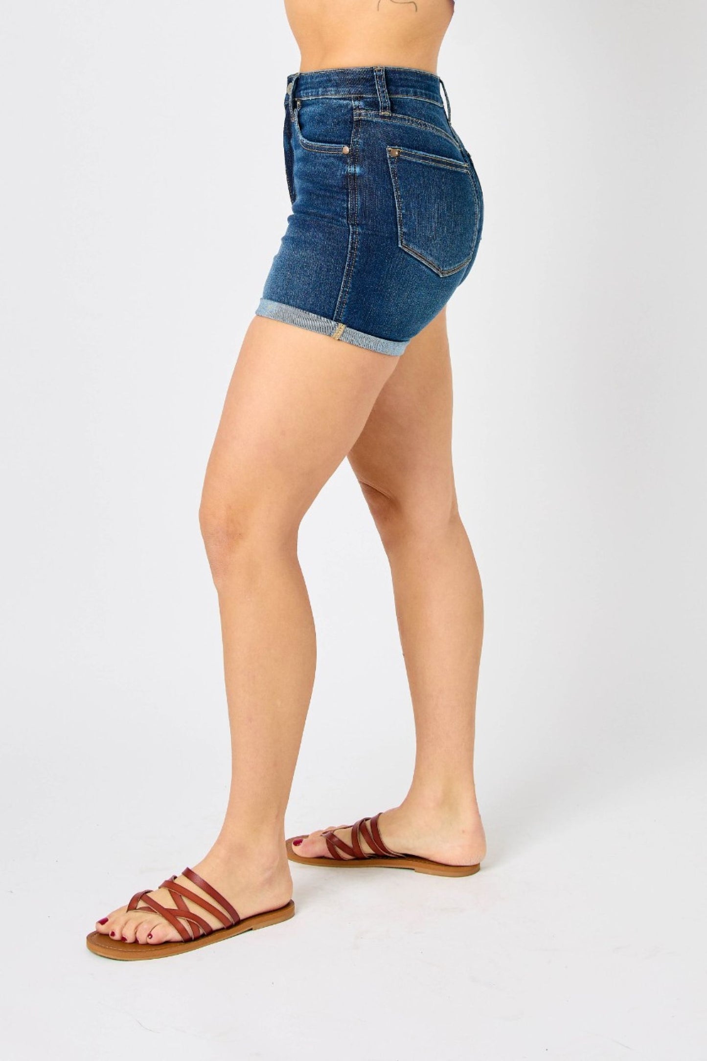 Judy Blue High Waist Tummy Control Cool Denim Shorts