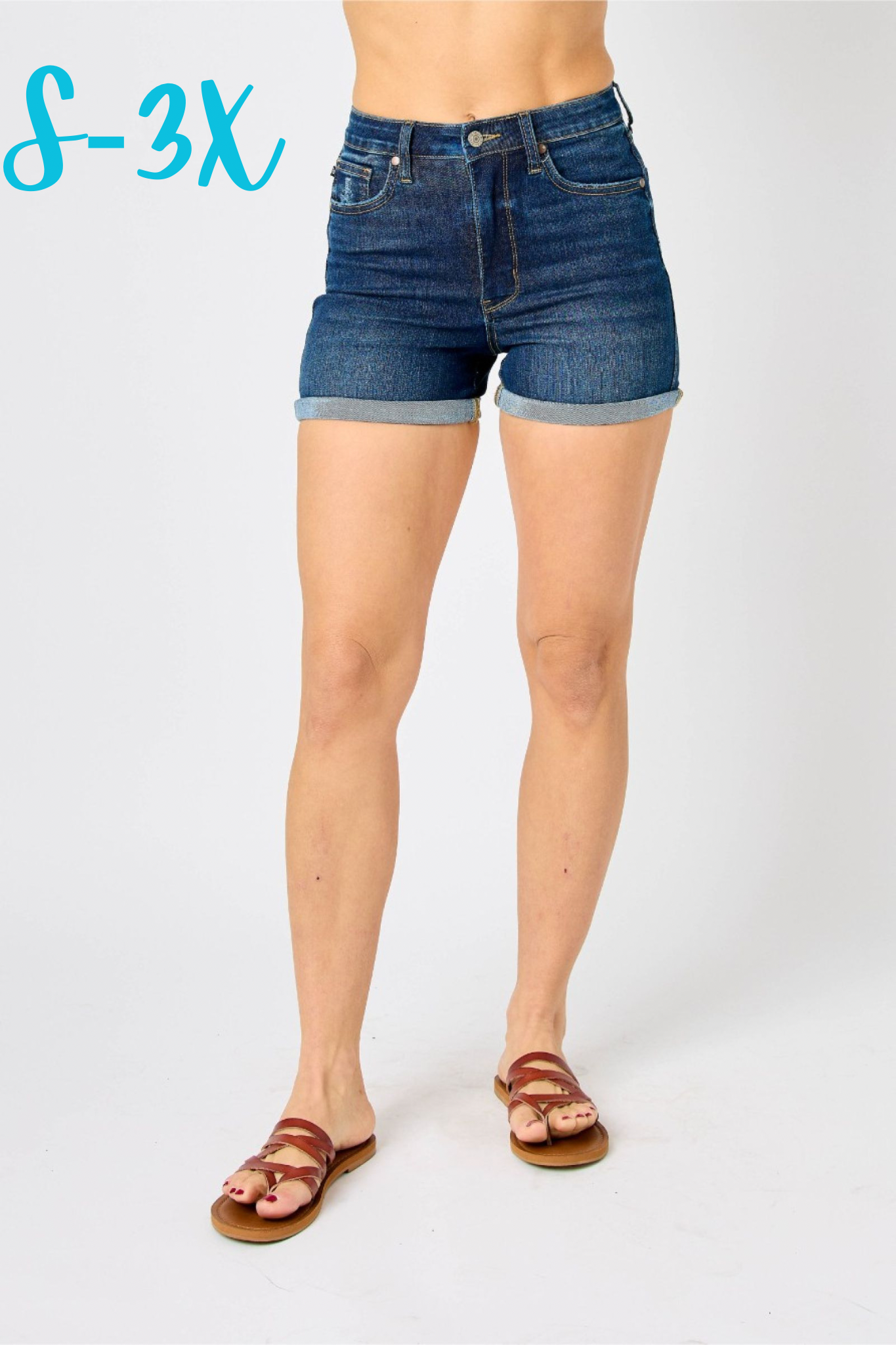 Judy Blue High Waist Tummy Control Cool Denim Shorts