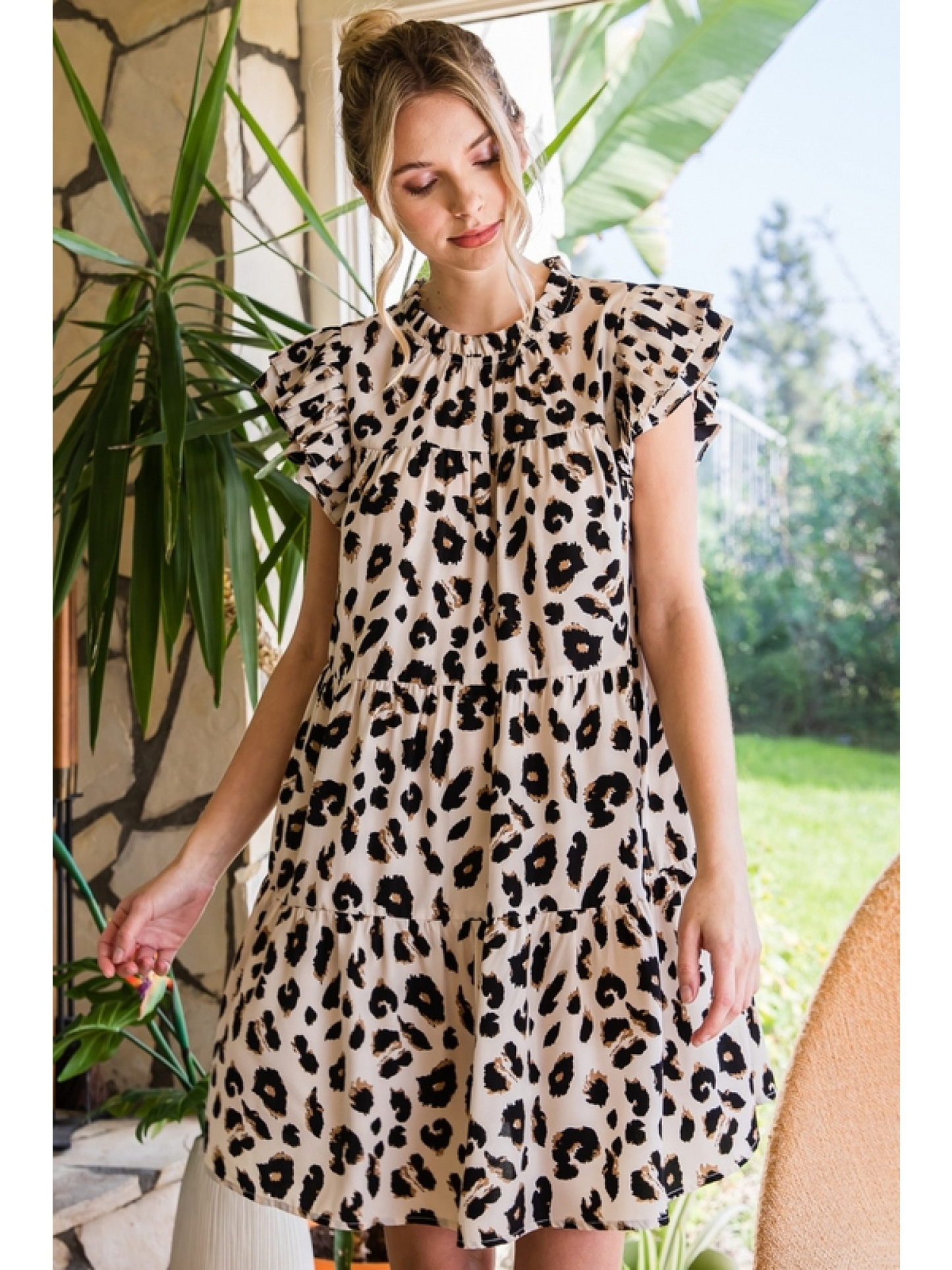 The Koen Ivory Leopard Dress