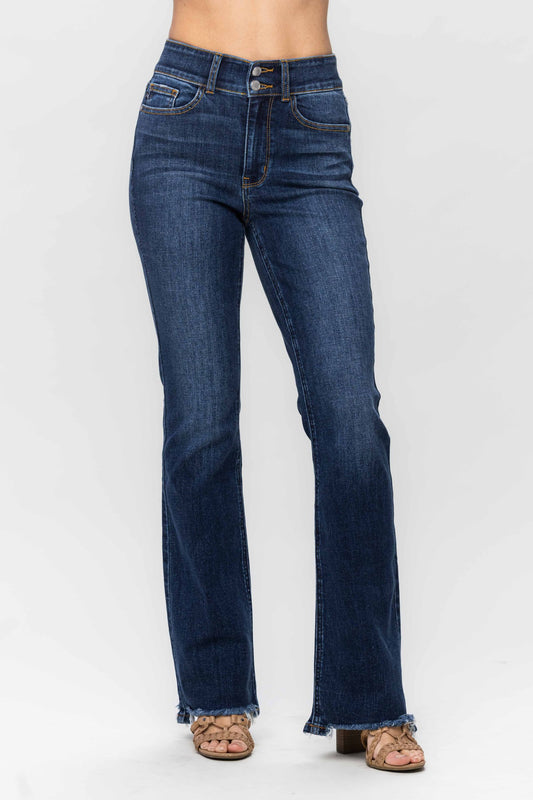 Judy Blue High Waist Vintage Frayed Hem Bootcut Jeans