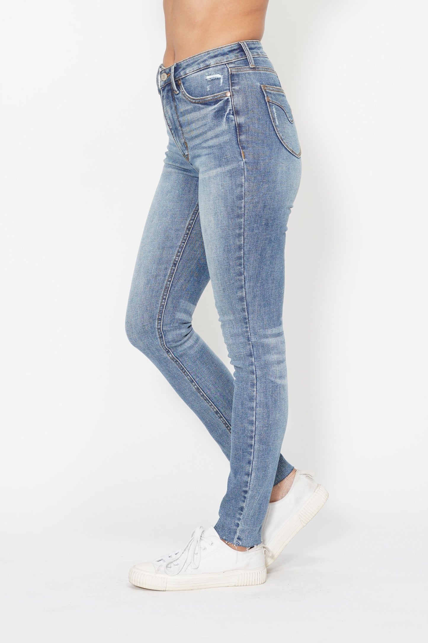 Judy Blue High Waist Tummy Control Non-Distressed Skinny Jeans