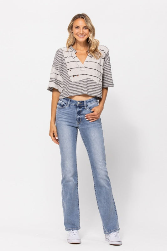 Judy Blue Mid-Rise Non-Distressed Bootcut Jeans