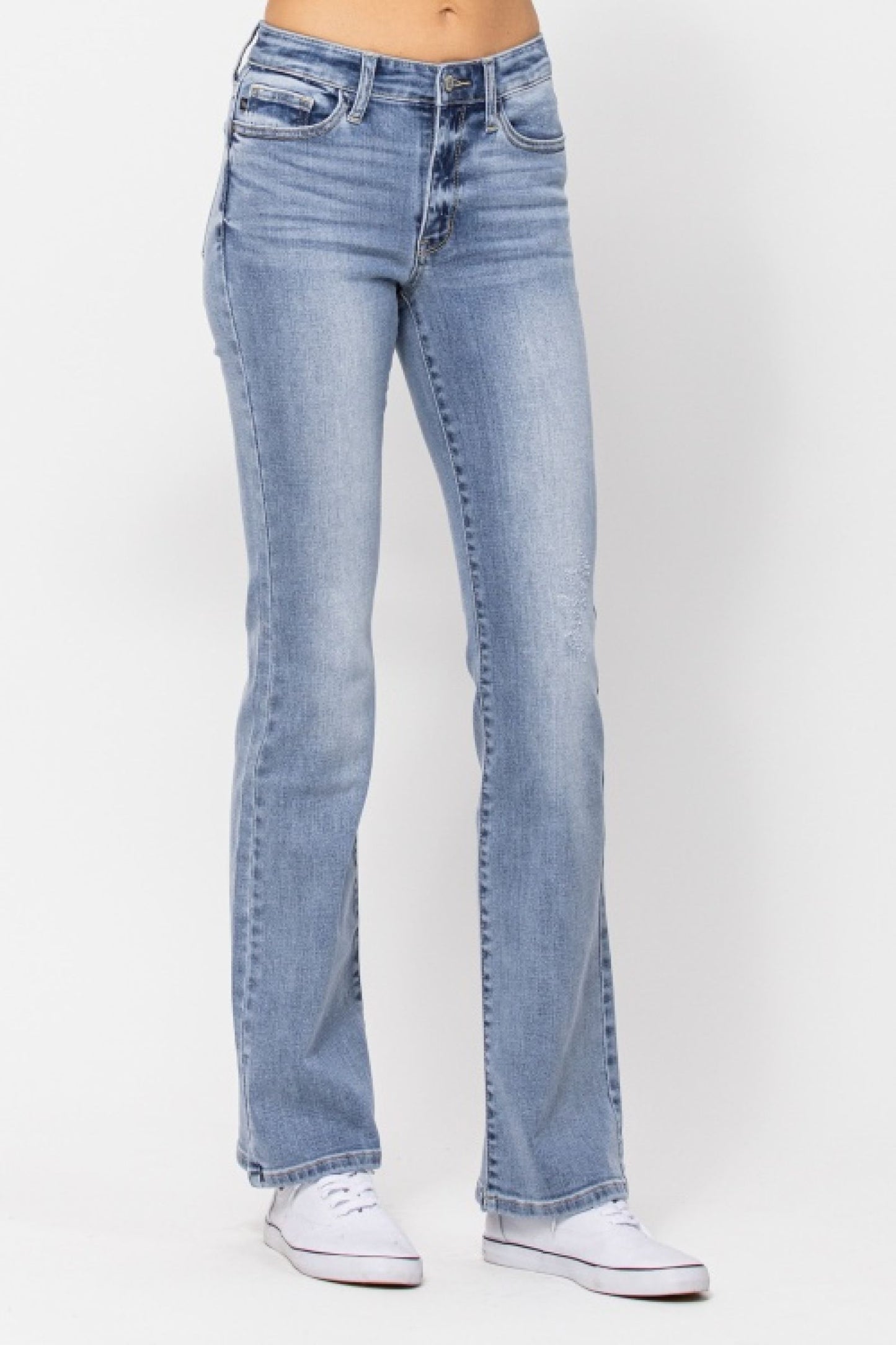 Judy Blue Mid-Rise Non-Distressed Bootcut Jeans